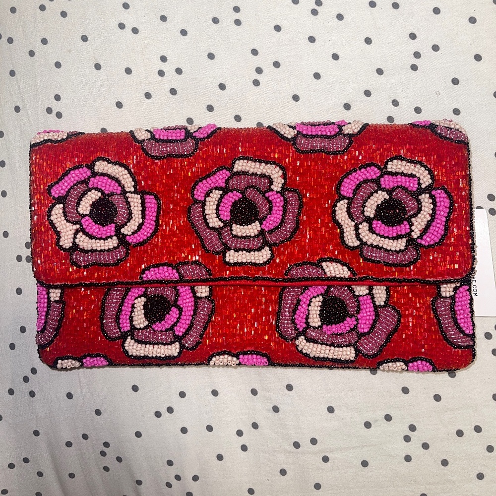 Red sequins clutch